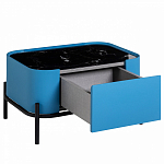 Тумба прикроватная чёрно-голубая с  ящиком Blue Cabinet варинант исполнения - 2 | Loft Concept в Орле