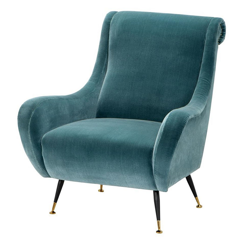 Кресло для гостиной Giardino Chair turquoise бирюзовый вельвет Бирюзовый Черный Латунь Кресло для гостиной Giardino Chair turquoise бирюзовый вельвет Бирюзовый Черный Латунь в Орле | Loft Concept