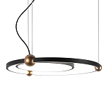 Люстра подвесная светодиодная черный металл Ring Horizontal варинант исполнения - 1 | Loft Concept в Орле
