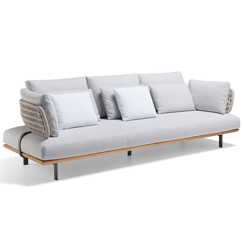 Дизайнерский модульный уличный диван SWAY Modular Sofa Древесина Серый Дизайнерский модульный уличный диван SWAY Modular Sofa Древесина Серый в Орле | Loft Concept
