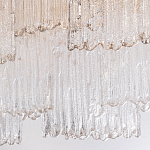 Люстра подвесная прямоугольная из рифленого стекла Fluted Glass Chandelier варинант исполнения - 1 | Loft Concept в Орле