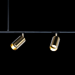 Люстра линейная с 5-ю цилиндрическими плафонами цвета латунь TRIBES CHANDELIER варинант исполнения - 5 | Loft Concept в Орле