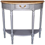 Полукруглая консоль в стиле прованс серая Margery Provence Grey Console варинант исполнения - 1 | Loft Concept в Орле