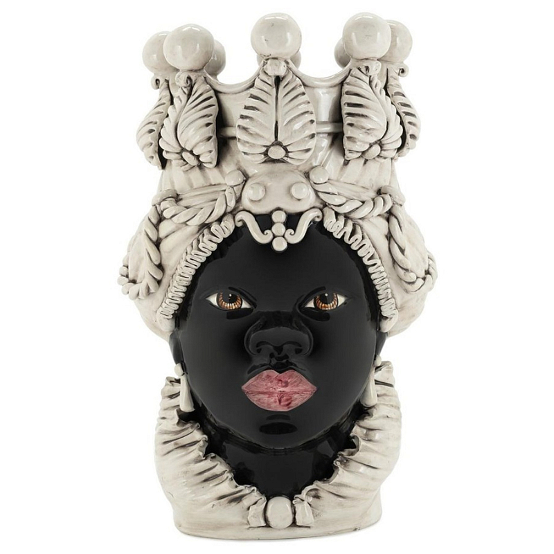 Ваза Vase Moro Lady White Big Черный Бежевый в Орле | Loft Concept 