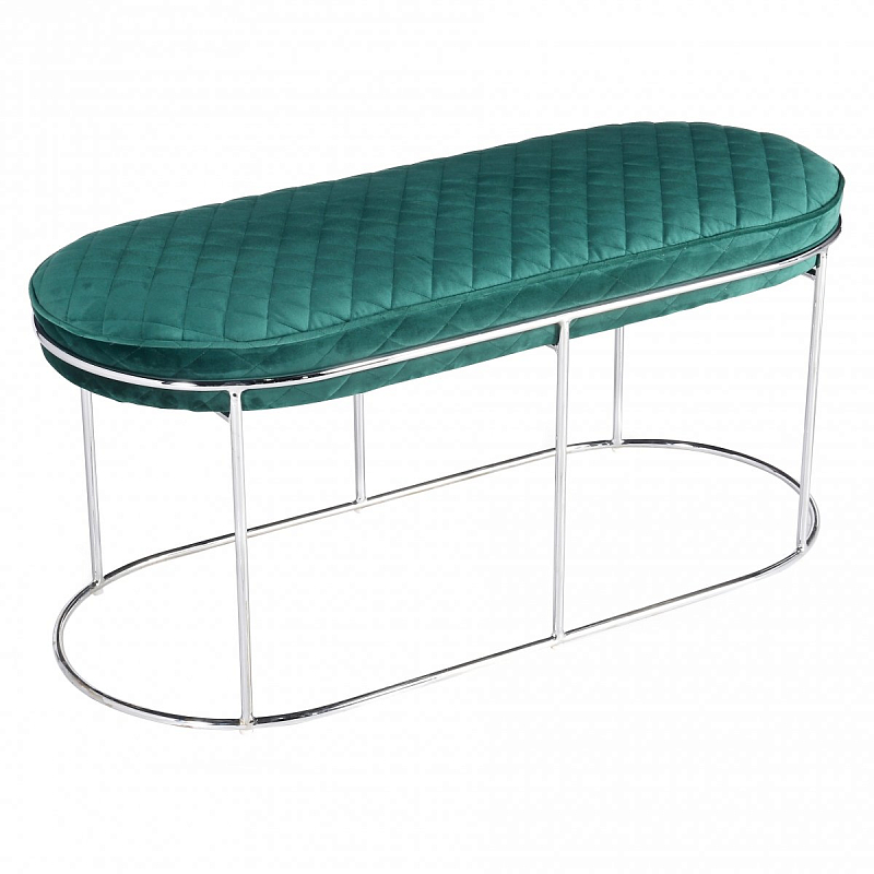 Банкетка Bench Emerald Серебряный Изумрудный Банкетка Bench Emerald Серебряный Изумрудный в Орле | Loft Concept