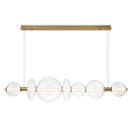 Подвесной светильник линейный с прозрачными стеклянными шарами разного диаметра Eurofase варинант исполнения - 11 | Loft Concept в Орле