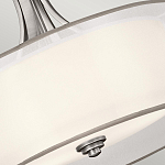 Люстра подвесная с двойным круглым плафоном из органзы и матового стекла Kichler варинант исполнения - 3 | Loft Concept в Орле