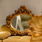 Зеркало настенное золотое с ажурным резным орнаментом Classic Ornament Mirror варинант исполнения - 3 | Loft Concept в Орле