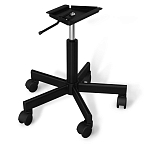 Стул с мягкой бирюзовой обивкой из велюра и подъемно-поворотным механизмом на черных колесиках Harper Turquoise варинант исполнения - 3 | Loft Concept в Орле