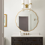 Золотое настенное зеркало Yvon Mirror варинант исполнения - 4 | Loft Concept в Орле