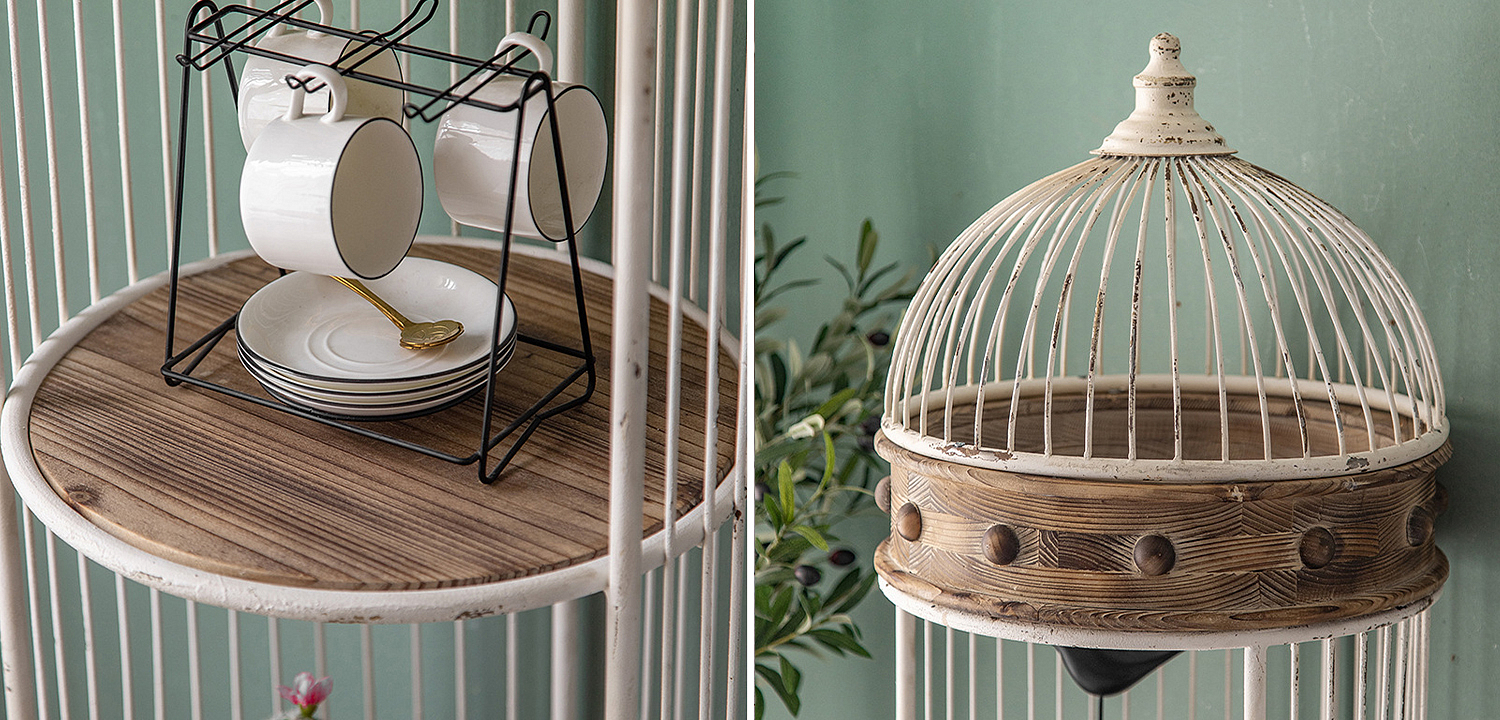 Стеллаж клетка Cage Rack White Provence Стеллаж клетка Cage Rack White Provence - Loft-Concept в Орле