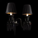 Бра с двумя черными абажурами и декоративными подвесками Lustre Reverie варинант исполнения - 3 | Loft Concept в Орле