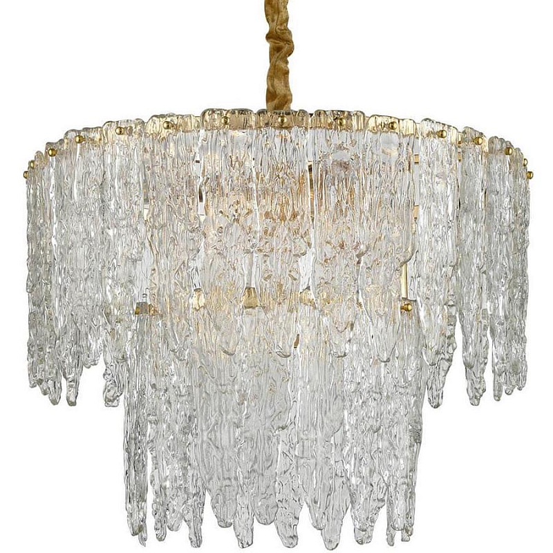 Люстра Cold Heart Chandelier two Золотой Прозрачное Стекло Люстра Cold Heart Chandelier two Золотой Прозрачное Стекло в Орле | Loft Concept