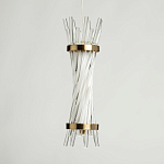 Подвесной светильник с цилиндрическим плафоном из прозрачных стеклянных трубок Nembus варинант исполнения - 5 | Loft Concept в Орле