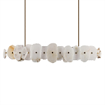 Подвесной светильник с фигурными элементами из белого алебастра Cryptocrystalline Stone варинант исполнения - 7 | Loft Concept в Орле
