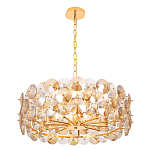 Люстра круглая золотого цвета с круглыми хрустальным элементами Solyria варинант исполнения - 4 | Loft Concept в Орле