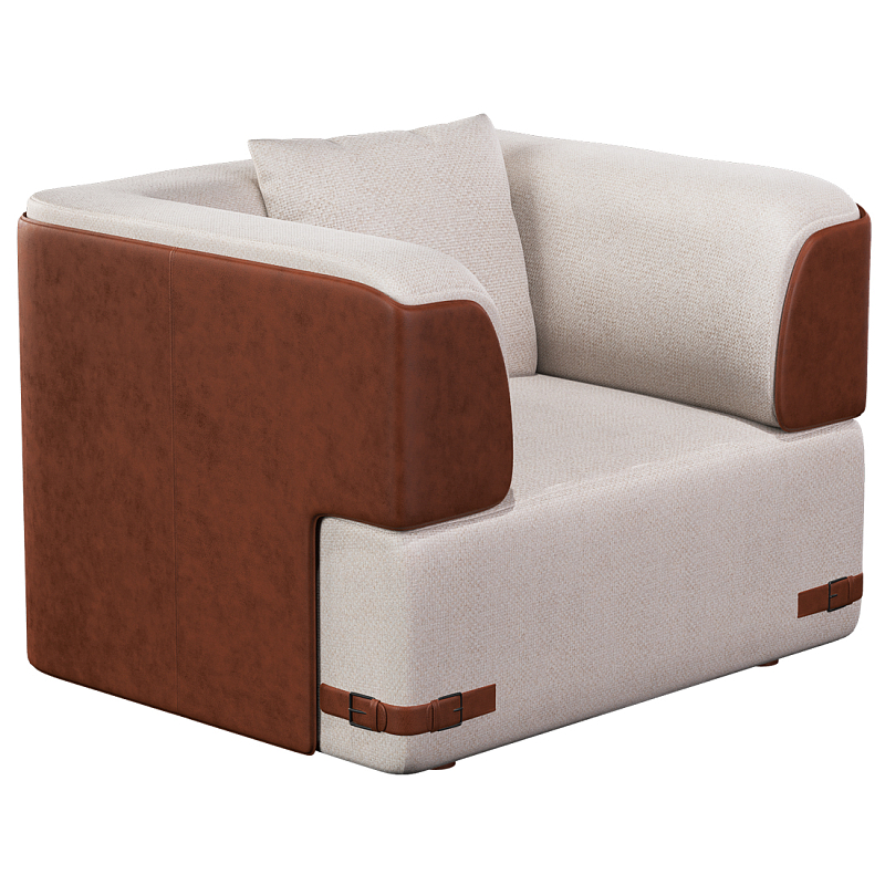 Кресло Richmond  с кожаной отделкой Молочный Коричневый в Орле | Loft Concept 