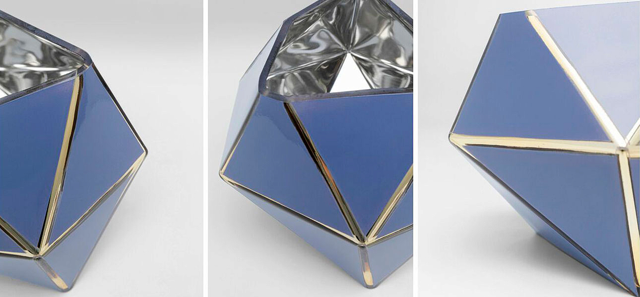 Ваза голубая Geometric projection Ваза голубая Geometric projection - Loft-Concept в Орле