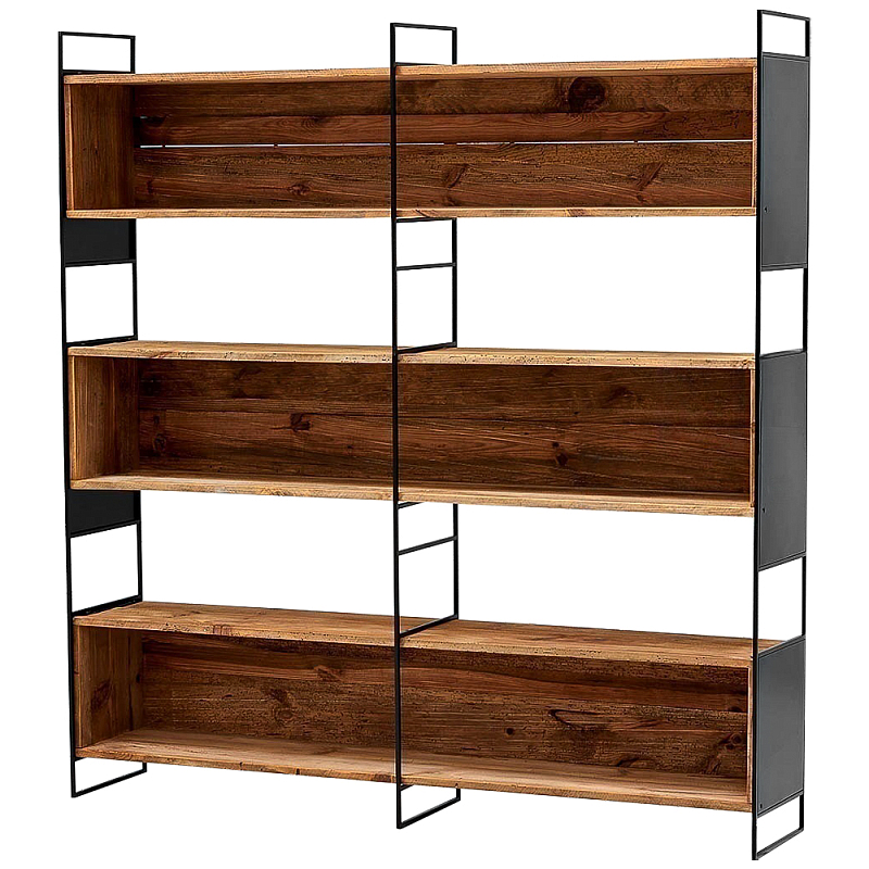 Стеллаж Coste Industrial Oak Rack Черный Древесина в Орле | Loft Concept 