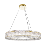 Люстра подвесная круглая из прозрачного хрусталя с золотым корпусом Selfsufficient варинант исполнения - 7 | Loft Concept в Орле