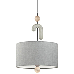 Люстра с серым тканевым плафоном Flourish варинант исполнения - 1 | Loft Concept в Орле