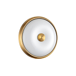 Бра круглое с матовым стеклянным плафоном и металлической окантовкой Soft Halo варинант исполнения - 3 | Loft Concept в Орле