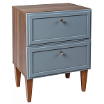 Тумба прикроватная серая из массива бука с 2-мя ящиками Wenge Light варинант исполнения - 1 | Loft Concept в Орле