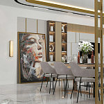 Бра в металлическом корпусе с рассеивателем из бежевого алебастра Cryptocrystalline Stone варинант исполнения - 2 | Loft Concept в Орле