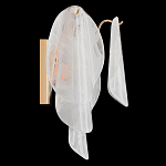 Бра из полупрозрачных овальных лепестков из стекла с металлическим основанием золотого цвета Nazaire Glass Lighting варинант исполнения - 2 | Loft Concept в Орле