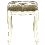 Пуф из массива дерева с велюровой обивкой Lefevre French Seating варинант исполнения - 2 | Loft Concept в Орле