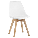 Стул с основой из пластика и мягким сиденьем Arvika White варинант исполнения - 1 | Loft Concept в Орле