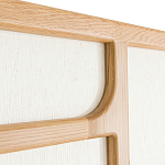 Ширма из массива дуба и ткани Arcuri Screen варинант исполнения - 5 | Loft Concept в Орле