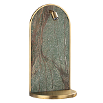 Настенный светильник зеленого цвета с бронзовой рамкой овальной формы с полкой Herbarium  варинант исполнения - 1 | Loft Concept в Орле