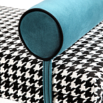 Банкетка Banquette PIED DE POULE с принтом гусиная лапка и синими подлокотниками  варинант исполнения - 3 | Loft Concept в Орле