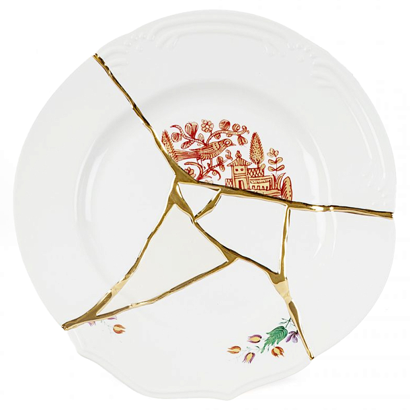 Тарелка Seletti Kintsugi Белый Золотой Мульти Тарелка Seletti Kintsugi Белый Золотой Мульти в Орле | Loft Concept