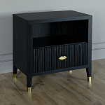 Прикроватная тумбочка с полкой Elsa Dreams Black варинант исполнения - 1 | Loft Concept в Орле