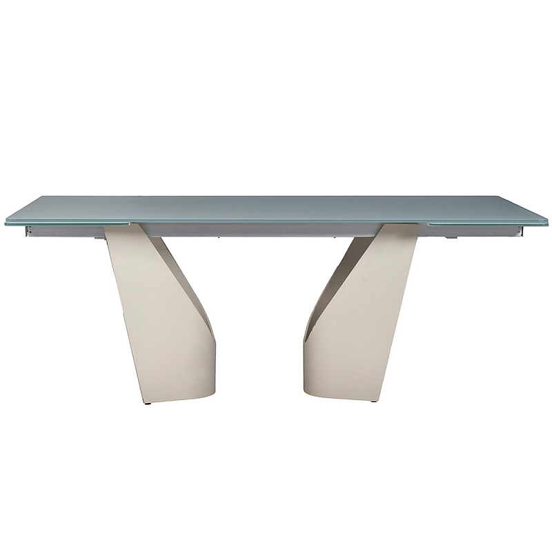 Стол обеденный раскладной со стеклянной столешницей Futuristic Table Белый в Орле | Loft Concept 