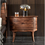 Прикроватный столик из дерева с 2-мя ящиками Moon Walnut Furniture варинант исполнения - 2 | Loft Concept в Орле
