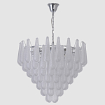 Люстра с подвесками из рифленного стекла в форме капель Textured Glass Chandelier варинант исполнения - 10 | Loft Concept в Орле