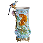 Ваза из фарфора с птицей на бронзовой ветке Garden of Eden варинант исполнения - 5 | Loft Concept в Орле