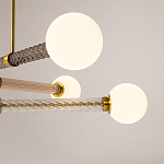 Люстра со стеклянными вставками Helios варинант исполнения - 3 | Loft Concept в Орле