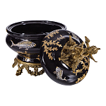 Шкатулка черного цвета с бронзовым ангелом Eden Garden варинант исполнения - 4 | Loft Concept в Орле