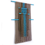 Дизайнерское Панно Макраме из хлопковых нитей Japan Wall Panel Blue варинант исполнения - 1 | Loft Concept в Орле