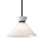 Подвесной светильник с белым стеклянным конусным плафоном Alora Mood варинант исполнения - 1 | Loft Concept в Орле