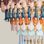 Люстра круглая с декором из разноцветных элементов в виде листьев Changing Seasons варинант исполнения - 8 | Loft Concept в Орле