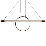 Светодиодная люстра Black LED Circle and Oval Lamp варинант исполнения - 1 | Loft Concept в Орле