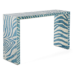 Консоль Дизайнерская Kenya Console ZEBRA Bone Inlay blue варинант исполнения - 4 | Loft Concept в Орле
