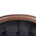 Кресло с мягкой обивкой из черного велюра на 4-х деревянных ножках Evelyn Classical Armchair варинант исполнения - 4 | Loft Concept в Орле