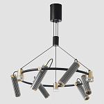 Люстра круглая с 9-ю цилиндрическими плафонами на магнитном креплении Bronze Concert варинант исполнения - 4 | Loft Concept в Орле