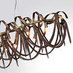 Люстра подвесная линейная с переплетенными металлическими лентами и цепочками Atlantis Chain варинант исполнения - 5 | Loft Concept в Орле